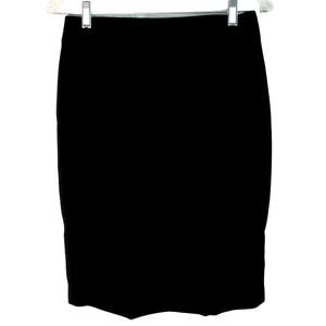 Ann Taylor Loft Women's Black Zip Back Lined Straight Skirt Size 2